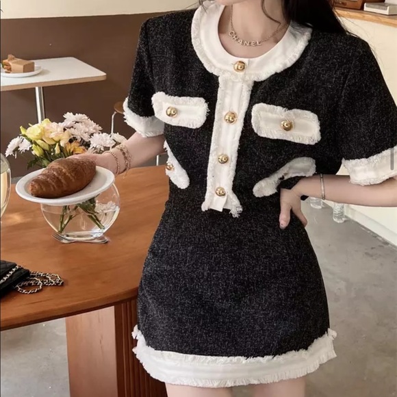 Tweed skirt 2 pieces set - Picture 3 of 9